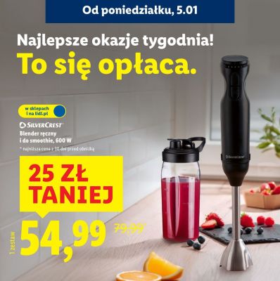 Blender ręczny SilverCrest i do smoothie, 600 W promocja w Lidl