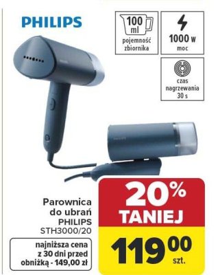 Parownica do ubrań PHILIPS STH3000/20 promocja w Carrefour