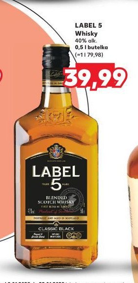 Whisky Label 5 promocja w Kaufland