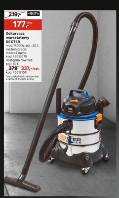 Odkurzacz warsztatowy DEXTER promocja w Leroy Merlin