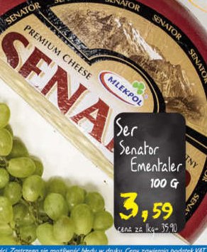 Ser senator ementaler Mlekpol promocja