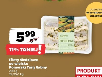 Filety śledziowe po wiejsku Pomorski Targ Rybny promocja w Netto