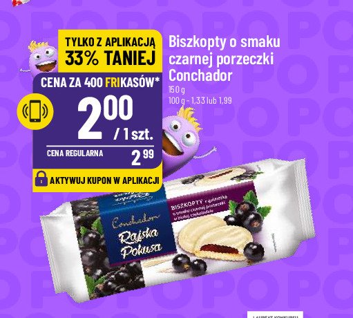 Biszkopty czarna porzeczka Conchador promocja