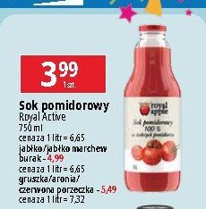 Sok jabłko-gruszka Royal apple promocja