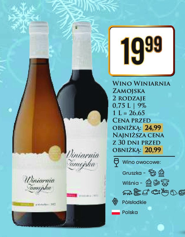 Wino wiśnia Winiarnia zamojska promocja w Dino