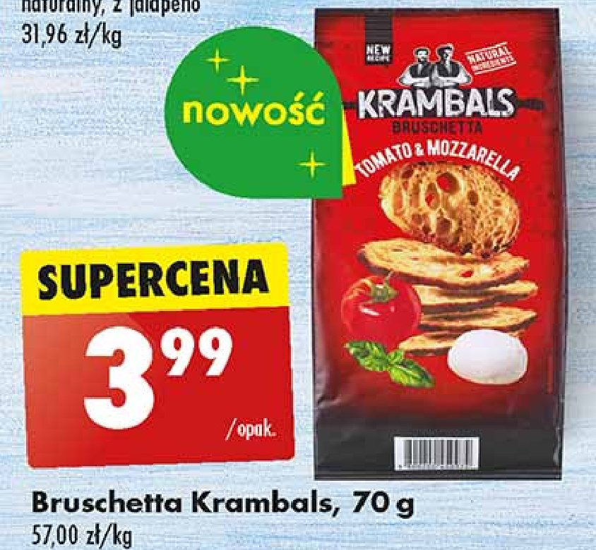 Bruschetta tomato & mozarella Krambals promocja