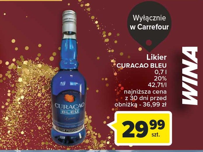 Likier curacao bleu promocja
