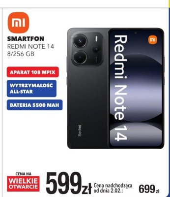 Smartfon REDMI NOTE 14 8/256 GB promocja w RTV EURO AGD