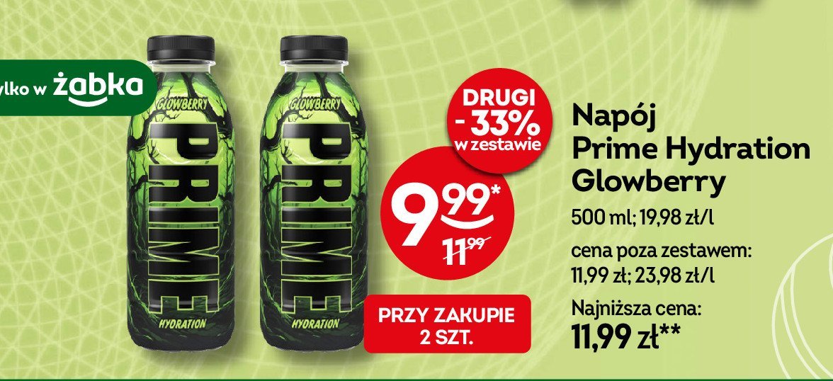 Napój blowberry Prime hydration promocja w Żabka