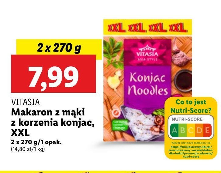 Makaron konjac Vitasia asia promocja