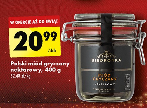 Miód gryczany nektarowy Biedronka promocja w Biedronka