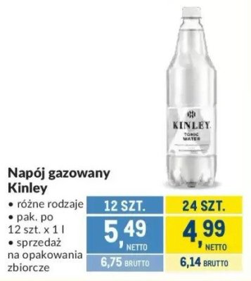 Napój gazowany Kinley promocja w Makro
