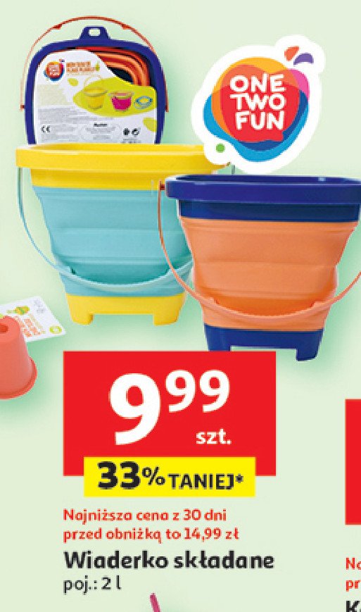 Wiaderko 2 l One two fun (by auchan) promocja w Auchan