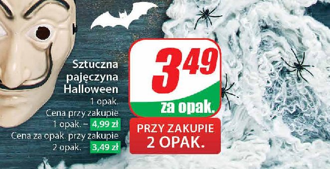 Sztuczna pajęczyna promocja w Dino