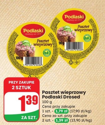 Pasztet wieprzowy Podlaski promocja w Dino