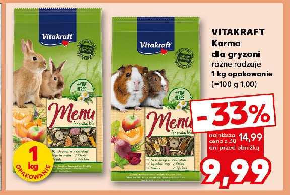 Pokarm podstawowy dla królika Vitakraft promocja w Kaufland