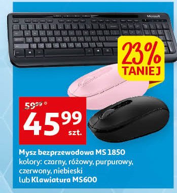 Mysz ms1850 różowa Microsoft promocja
