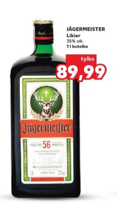 Likier JÄGERMEISTER 35% alk. 1 l butelka promocja w Kaufland