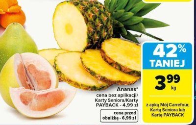 Ananas promocja w Carrefour Market