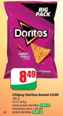 Chipsy Doritos Sweet Chilli 180g promocja w Dino
