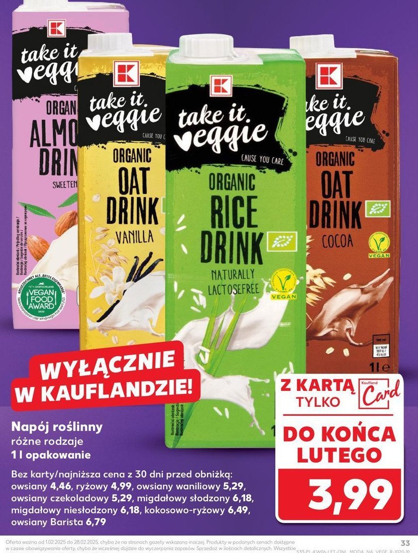 Napój migdałowy K-take it veggie promocja w Kaufland