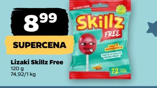 Lizaki bez cukru Skillz promocja w Netto