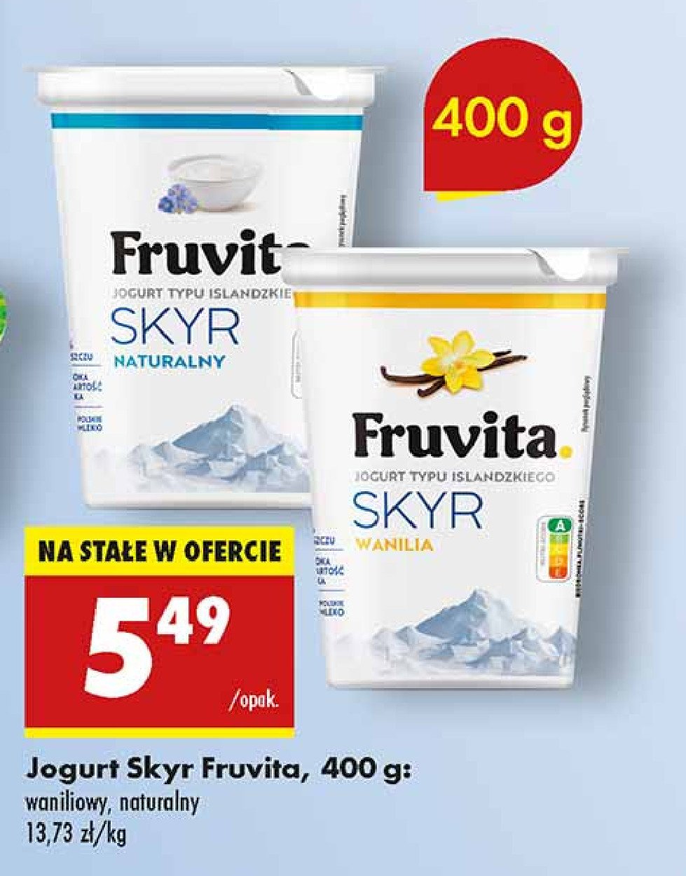 Jogurt skyr naturalny Fruvita skyr promocja