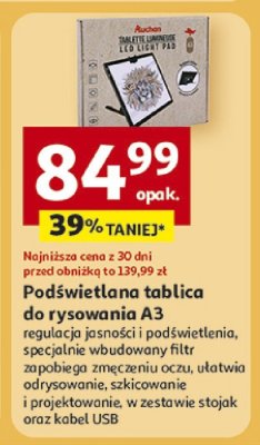 Podświetlana tablica do rysowania A3 promocja w Auchan