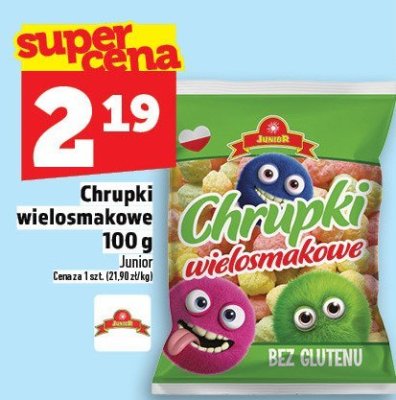 Chrupki wielosmakowe Junior 100 g promocja w TOPAZ