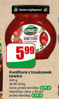 Konfitura z truskawek Łowicz promocja w Dino