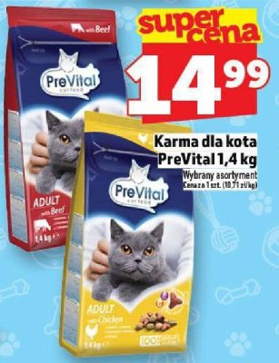 Karma dla kota PreVital 1,4 kg różne smaki promocja w TOPAZ