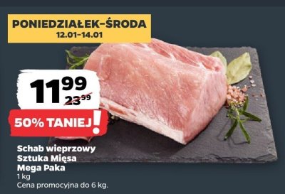 Schab wieprzowy Mega Paka promocja w Netto