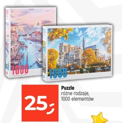 Puzzle różne rodzaje, 1000 elementów promocja w Dealz