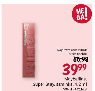 Pomadka w płynie do ust 15 peachy Maybelline superstay vinyl ink promocja