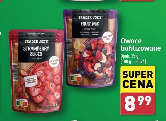 Mix owoców liofilizowany Trader joe's promocja