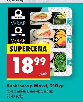 Wrapy z łososiem avocado Mowi promocja