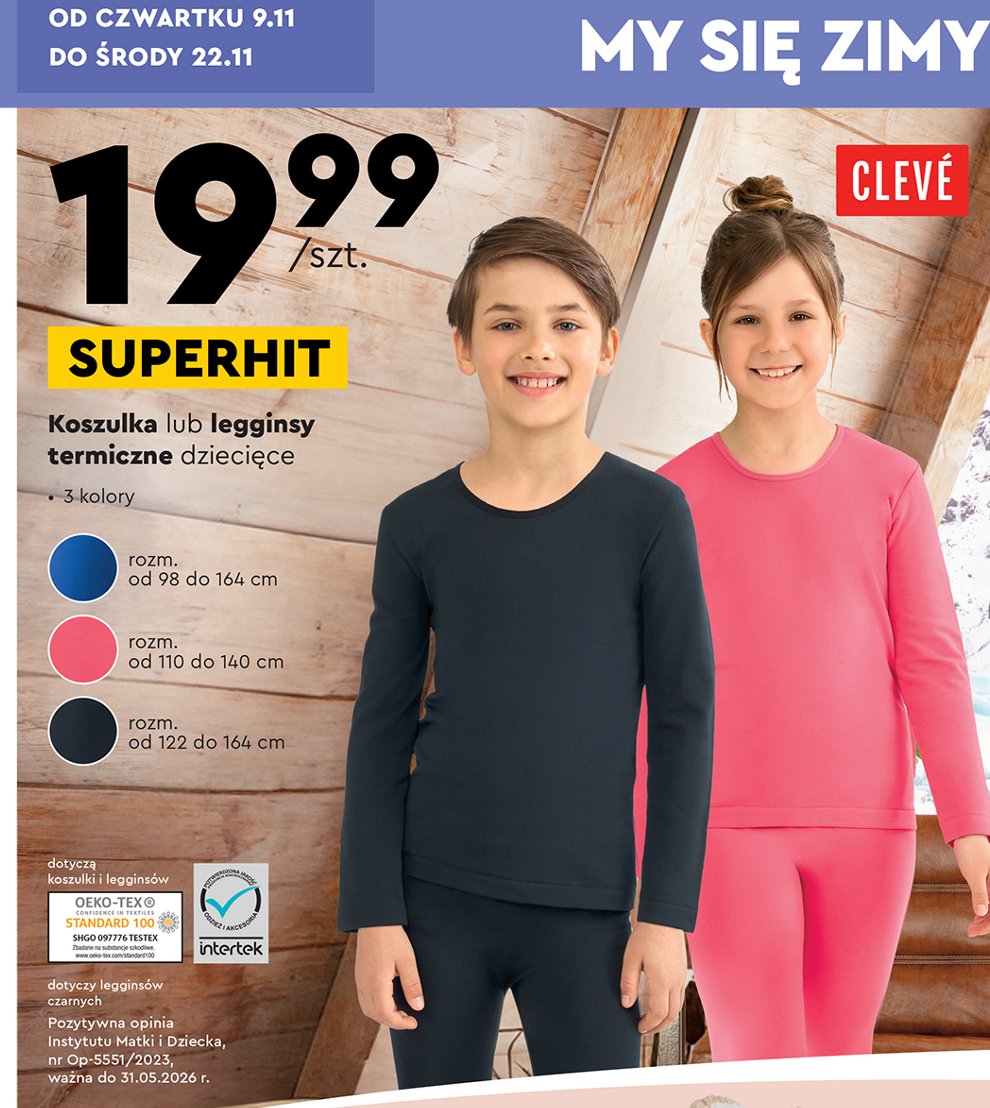 Koszulka termiczna rozm. 110-140 cm Cleve promocja