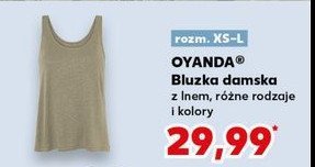 Bluzka damska z lnem xs-l Oyanda promocja