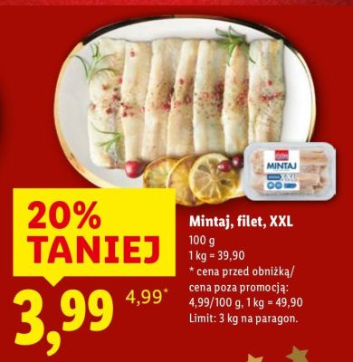 Filet Mintaj XXL promocja w Lidl