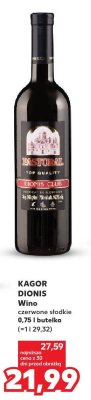 Wino czerwone słodkie promocja w Kaufland