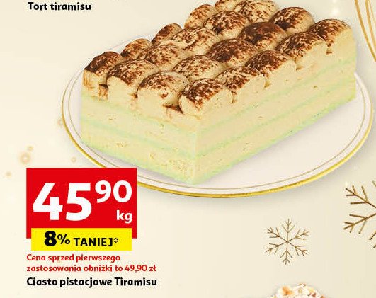 Ciasto pistacjowe tiramisu promocja w Auchan