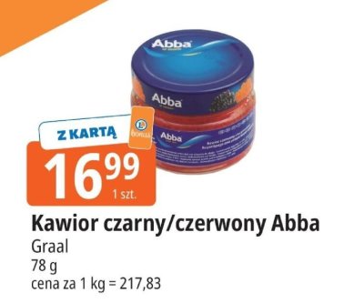 Kawior czarny/czerwony Abba Graal promocja w Leclerc