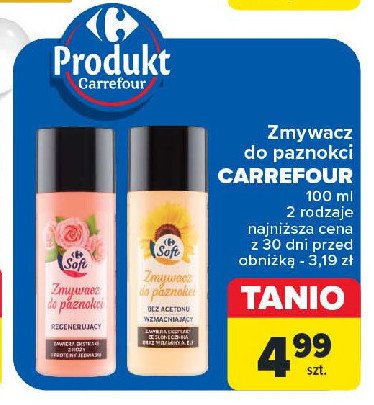 Zmywacz do paznokci regenerujący Carrefour promocja