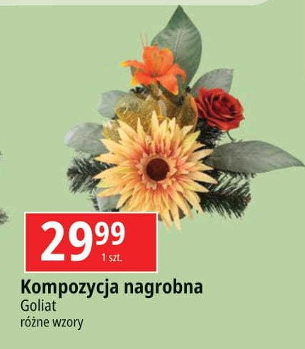 Kompozycja nagrobna Goliat promocja