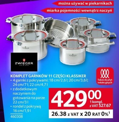 Komplet garnków 11 części Klassiker Zwilling promocja w Selgros