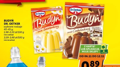 Budyń Dr. Oetker smak czekoladowy promocja w Groszek