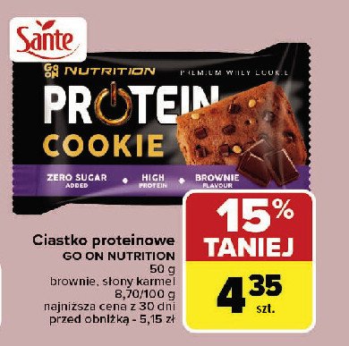 Ciastko brownie Sante go on! protein cookie promocja