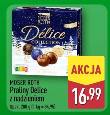 Praliny Delice z nadzieniem MOSER ROTH promocja w Aldi