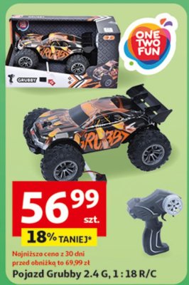 Pojazd Grubby 2.4 G, 1:18 R/C promocja w Auchan