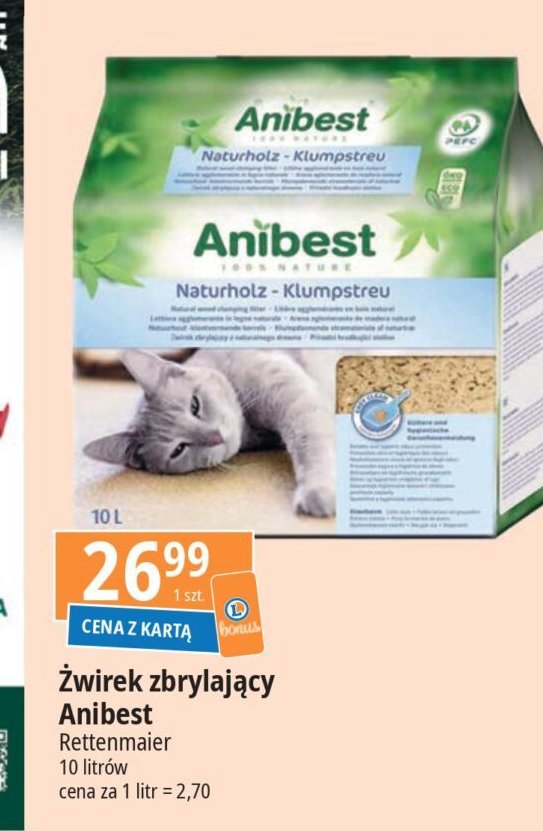 Żwirek zbrylający anibest Rettenmaier promocja